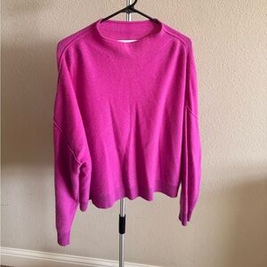 Pilcro Alani Mock-Neck Cashmere Pink Sweater. Size Medium.